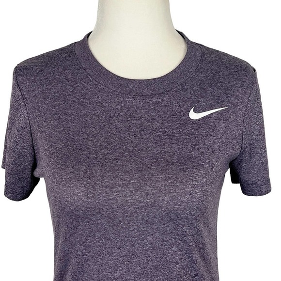 NIKE DRI-FIT LEGACY STANDARD FIT TRAINING ACTIVEWEAR TEE PURPLE WOMEN'S SIZE XS - Picture 2 of 10